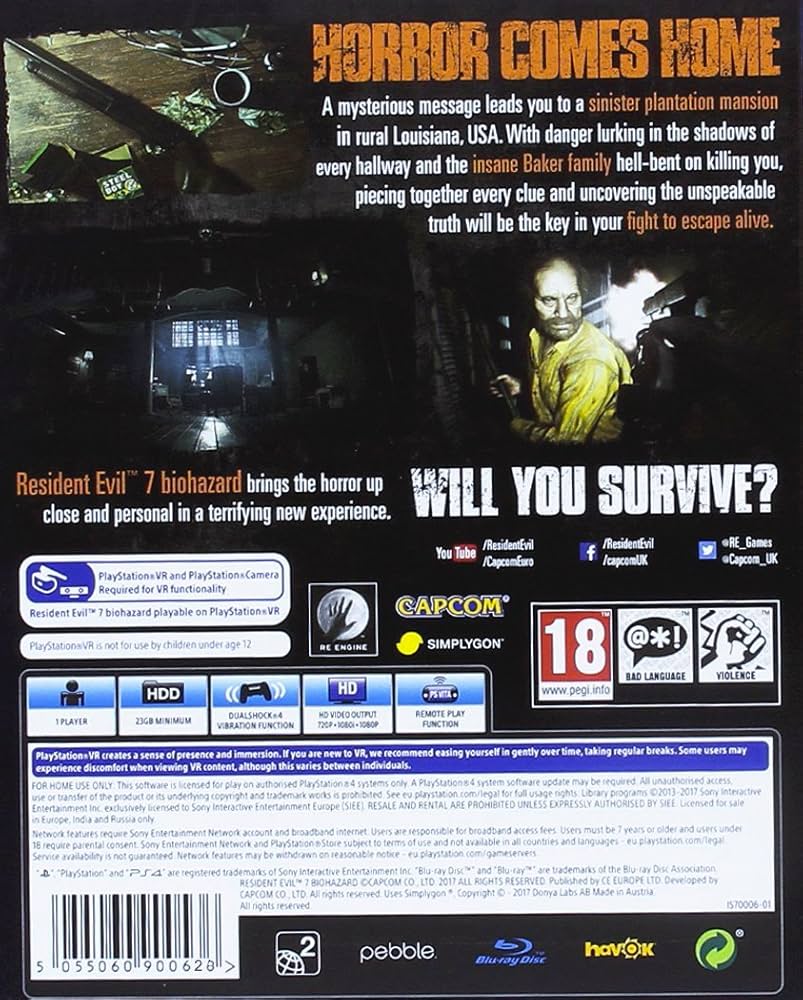 Amazon.co.jp: Resident Evil 7 Biohazard (PS4) : 家電＆カメラ